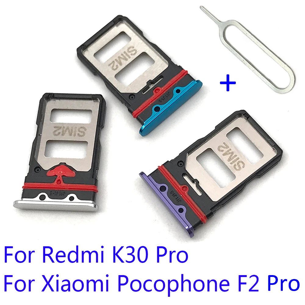 המקורי חלק תיקון טלפון סלולרי, SIM-מגש חריץ בעל מתאם אביזרים עבור Xiaomi Redmi K30 Pro / פוקו F2 Pro + סיכה - 0