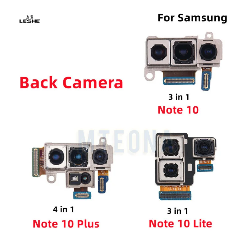 הגב האחורי המרכזי הגדול מודול המצלמה להגמיש כבלים עבור Samsung Galaxy הערה 10 פלוס Note10 לייט N975F N970F N770F B N U מקורי להחליף - 0