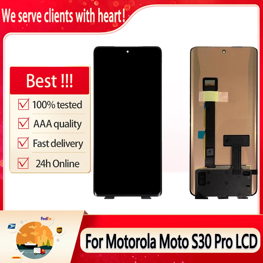 המקורי עבור Motorola Moto S30 Pro XT2243-2 LCD דיגיטלית הרכבה, החלפה עבור Motorola קצה 30 היתוך מסך תצוגה - 0