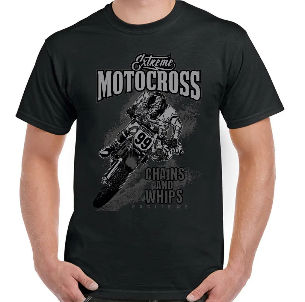 JHPKJMotocross MotoX אופנוע החולצה. שרוול קצר 100% כותנה קליל חולצות חופשי העליון גודל S-3XL - 0