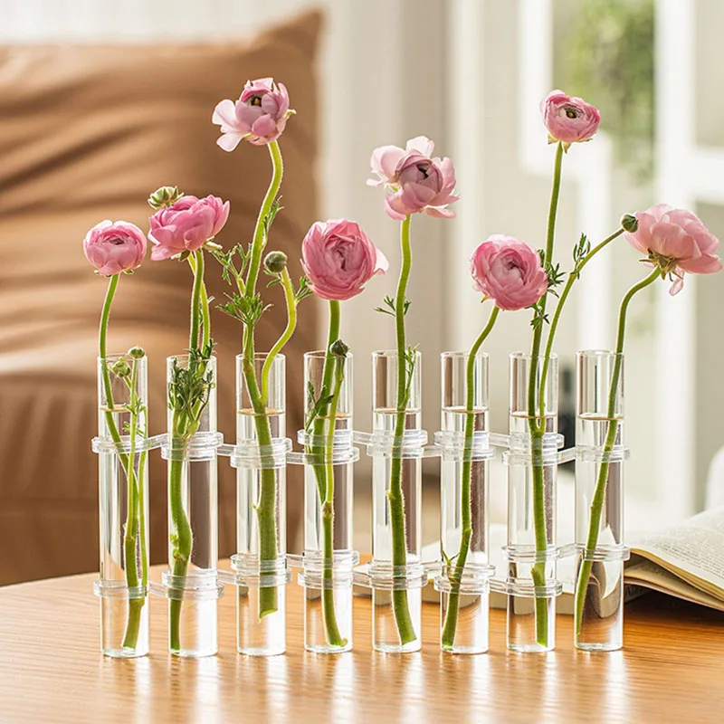 נורדי אגרטל זכוכית פרח אסתטי איקבנה עיצוב גבוה הידרופוני אגרטל שקוף יוקרה מודרנית Vasi קישוט הבית WK50VA - 0