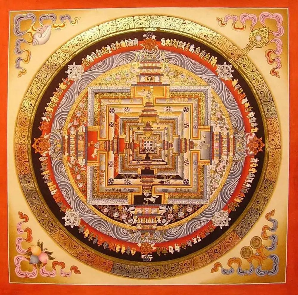 נגיחה Buddhistisch מנדלה (בילד פוסטר בודהה Kunst דת אמנות בד פוסטר של ציור קיר להדפיס בבית עיצוב חדר השינה - 0