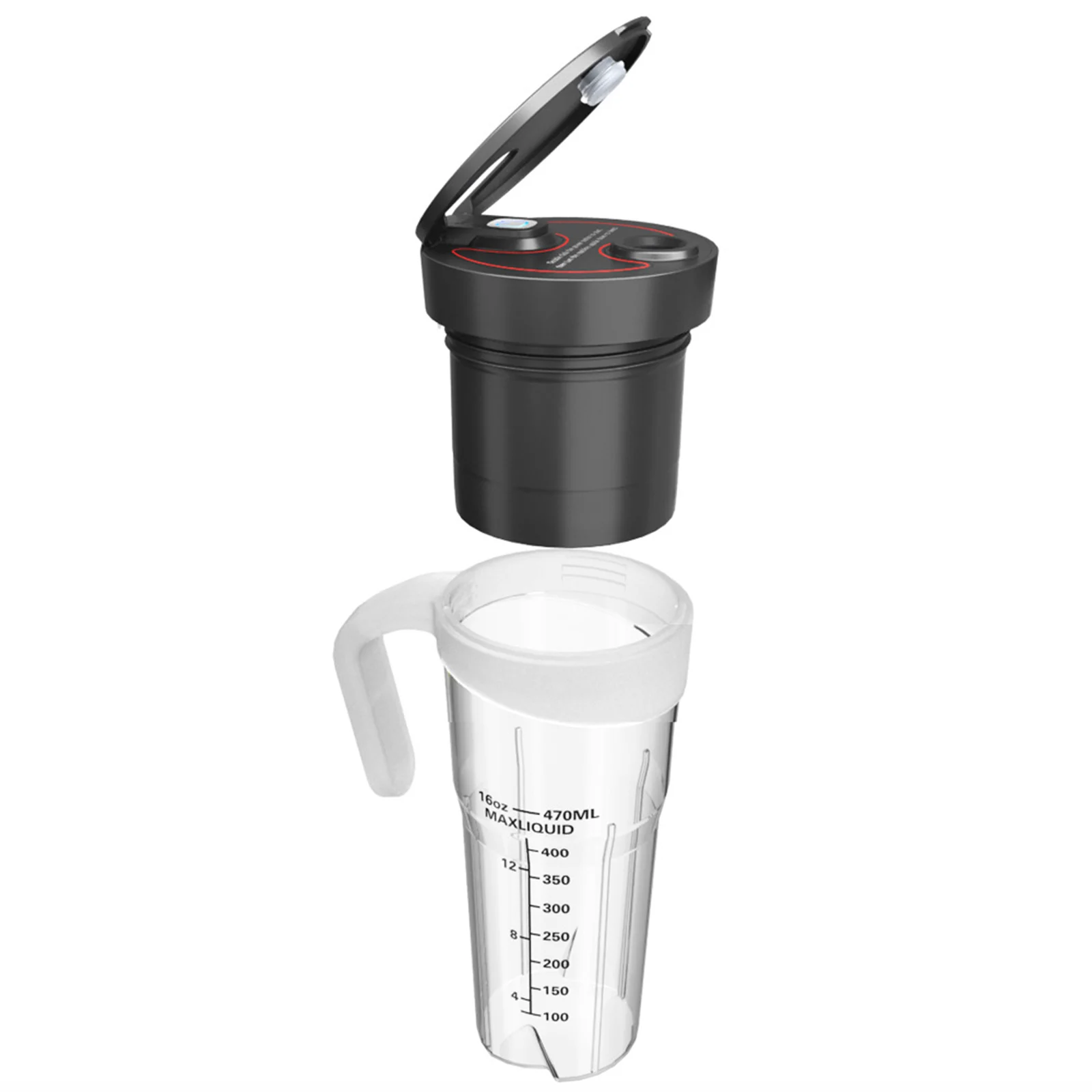 470ml נייד Extractor מיץ 150W USB לטעינה להשקות כוס מטבח, כלי רועד ושייקים - 1