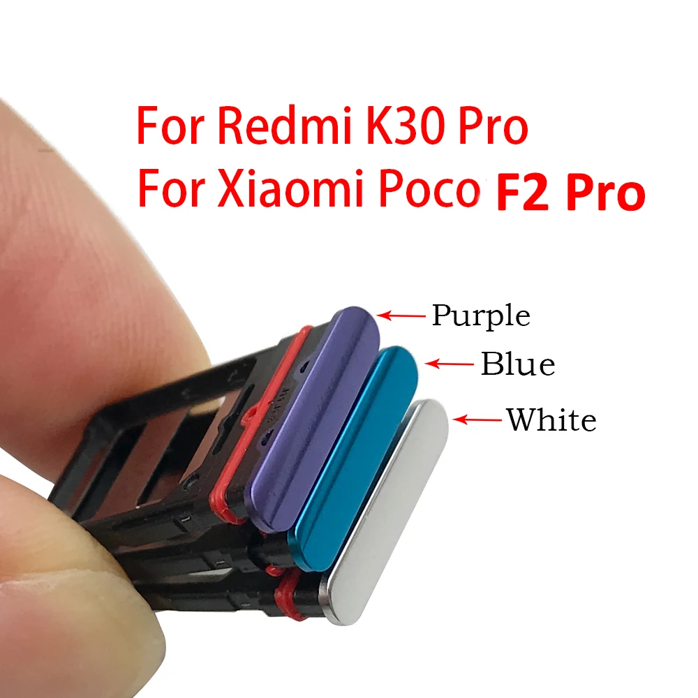 המקורי חלק תיקון טלפון סלולרי, SIM-מגש חריץ בעל מתאם אביזרים עבור Xiaomi Redmi K30 Pro / פוקו F2 Pro + סיכה - 1
