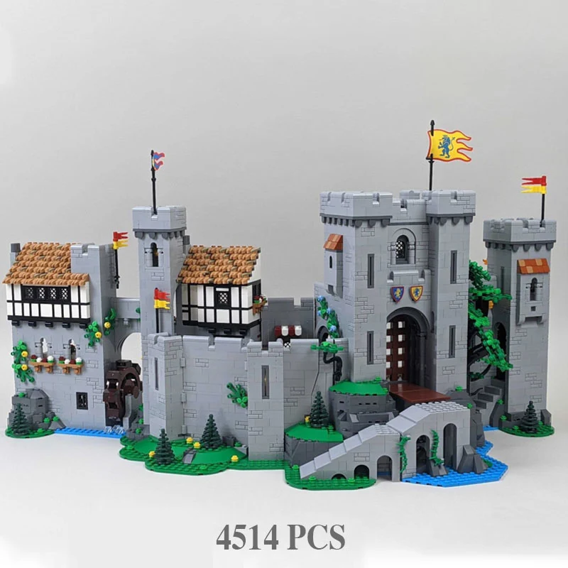 חדש במלאי יצירתי 10305 טירת אבירים אבני בניין לבנים DIY צבאי מלחמת 4514PCS סמל צעצועים לילדים מתנות חג המולד - 1