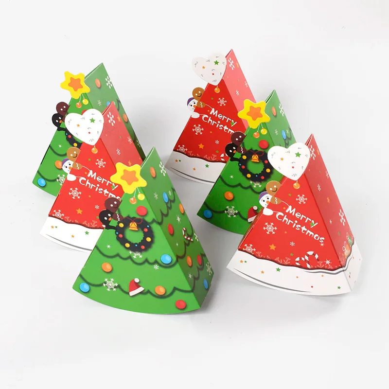 5Pcs השנה החדשה 2024 מתנת חג המולד שקיות נייר קופסא מתנת חג המולד קישוטים הביתה עץ חג המולד קישוטי חג מולד שמח 2023 - 2