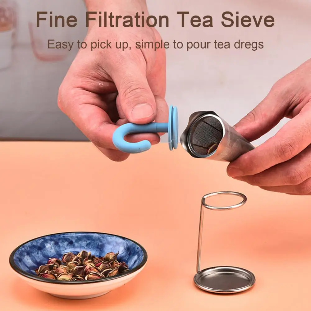 אנטי-דפורמציה תה מסננת מטריה בצורת תה מסננת נירוסטה תה Infuser מטריה צורה בטמפרטורה גבוהה עבור מזון - 2