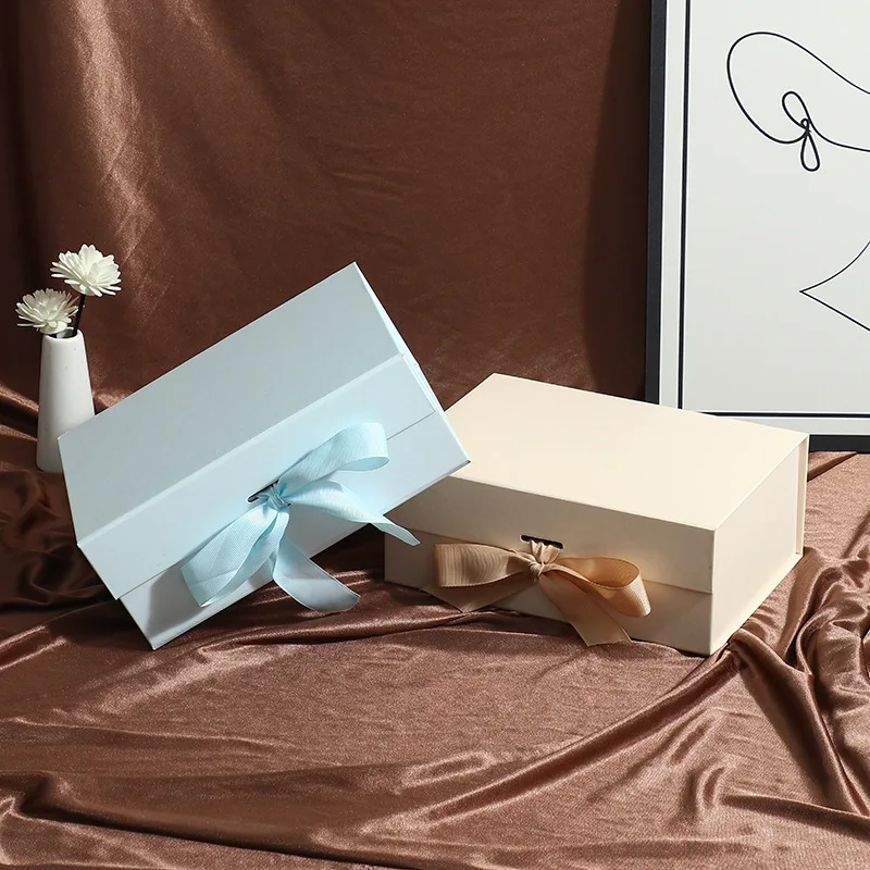 קופסאות מתנה עם סרט מתקפל מתנה קופסאות עם מכסים, שושבינה ההצעה מגנטי תיבות עבור חגיגת יום ההולדת חתונות - 2