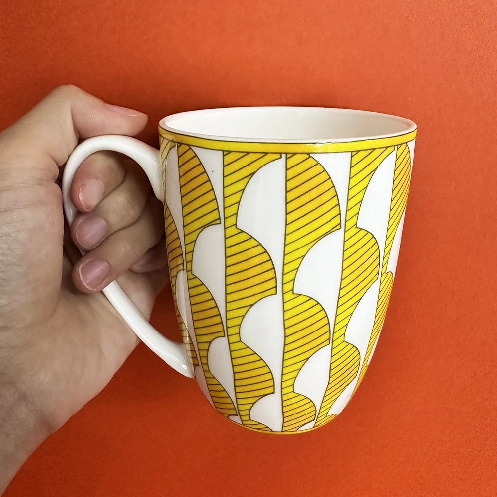 אופנה נורדית עיצוב קרמיקה ספל כוס הקפה עצם סין Drinkware פורצלן תה כוס קפה ממותגים לעיצוב הבית - 3