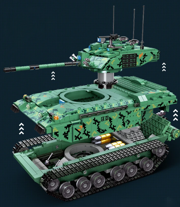 הצבא סדרת טנקים אבני הבניין גרמני כבד טנק חייל WW2 לבנים הצבא ילדים ילדים צעצועים מתנות - 3