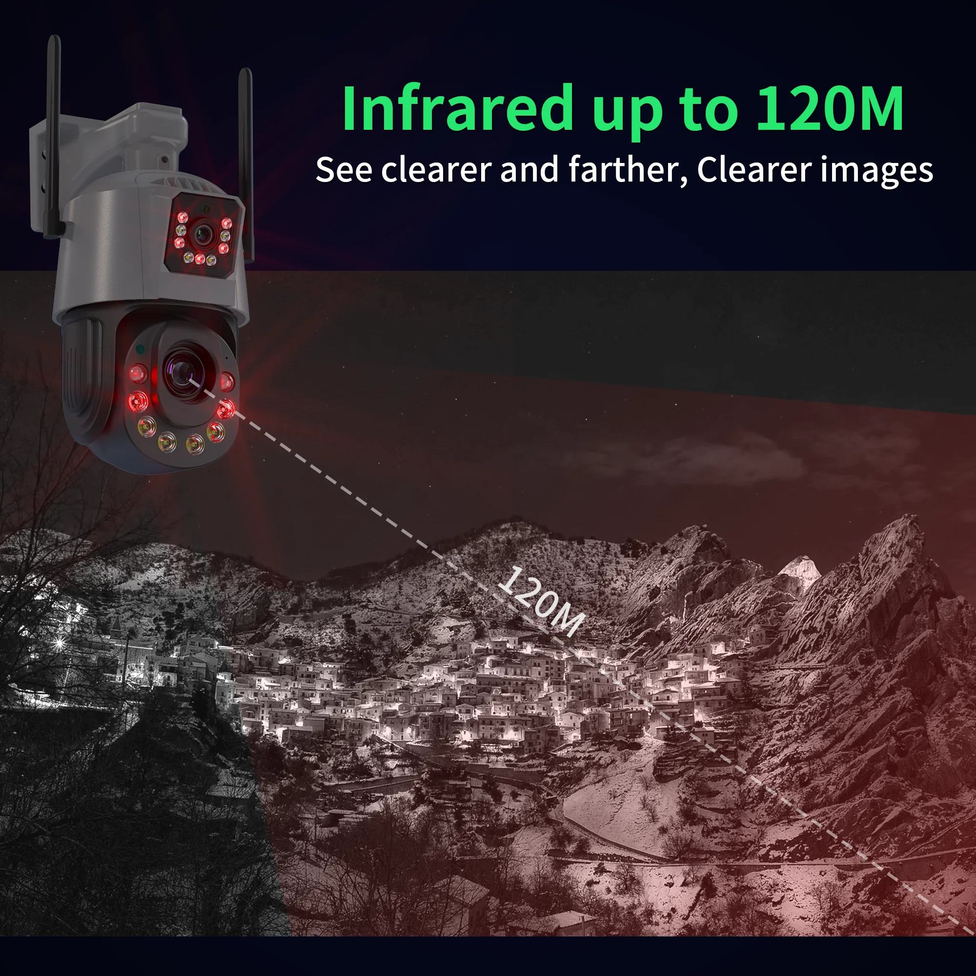 Gadinan 4G Wifi PTZ IP מצלמה AI האנושי זיהוי 36X זום-כיוונית אודיו אלחוטית ניטור אבטחה מקס 120M ראיית לילה iCSee - 3