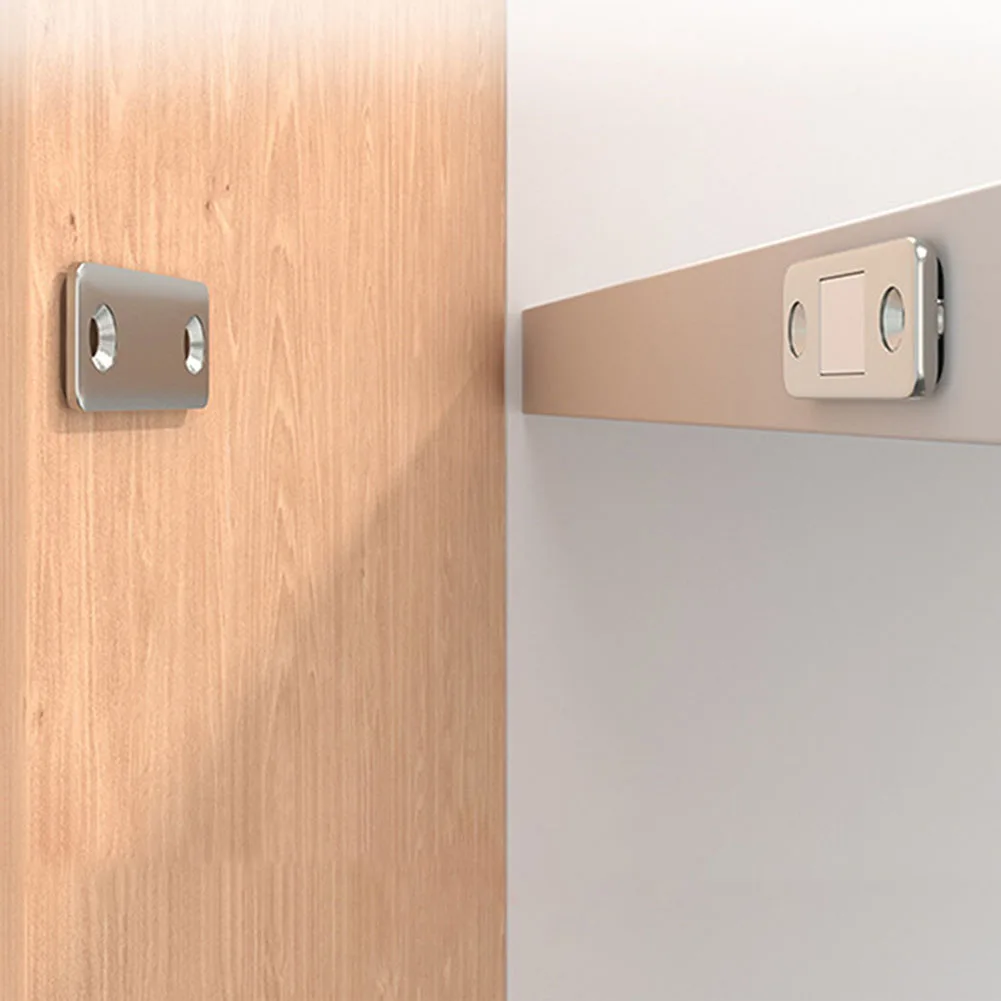 חור-חינם בלתי נראה מגנט דלת יניקה הקבינט מגנטי חזק המושך לשיפור הבית חומרה רהיטים - 5