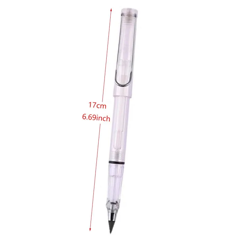 חדש שקוף נצח 12 עפרונות צבע העיפרון טיפ אינסופי כותב טכנולוגיה Inkless ניתן למחיקה עט לילדים מתנות מכשירי כתיבה - 5