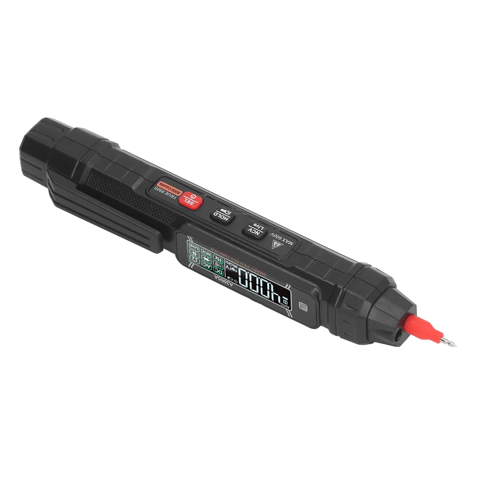 עט בצורת מודד מקסימום 4000 נחשב קטן מודד רב תכליתי VA צבע הפוך תצוגה התנגדות מדידה - 5