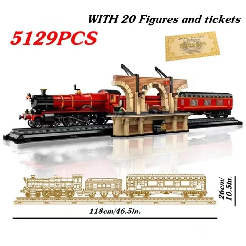 במלאי 76405 אקספרס רכבת קסם תחנת Collectors Edition דגם אבני הבניין הרכבה לבנים צעצועים לילדים מתנות חג המולד - 5
