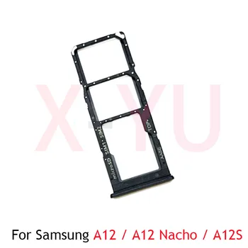 10PCS כרטיס ה Sim-מגש מחזיק עבור Samsung Galaxy A12 A125F / A12 נאצ ' ו A127F / A12S קורא כרטיסי SD חריץ מתאם