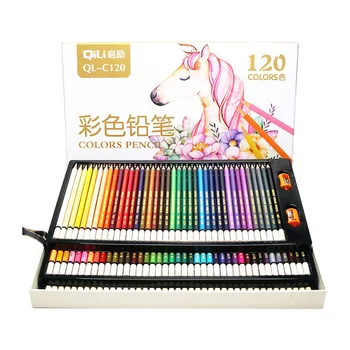 120 צבעים מקצועיים שמן צבע העיפרון סט צבעי מים ציור עפרונות צבעוניים עם שקית אחסון עפרונות צבעוניים לילדים