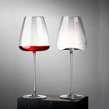 1pc גביע יין זכוכית אוסף בעבודת יד קריסטל בורדו בורדו גביע מסיבת חתונה, מתנת יום הולדת טעימות כוס בר הכלי מתנה