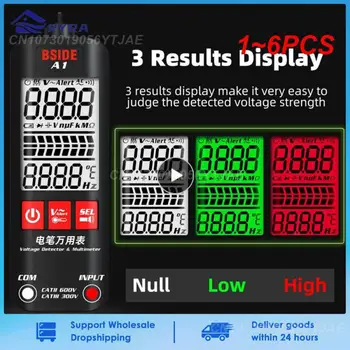 1~6PCS A1 מיני מודד LCD דיגיטלי בודק מתח גלאי 2000 נחשב DC/AC מתח תדר התנגדות NCV המשכיות לחיות