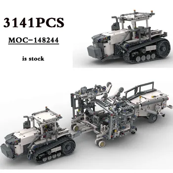 2023 חדש MOC-148244 הר עם זרע נשר זריעה מכונת דגם טרקטור מודולרי צעצוע 3141PCS בניין צעצוע יום הולדת DIY מתנה