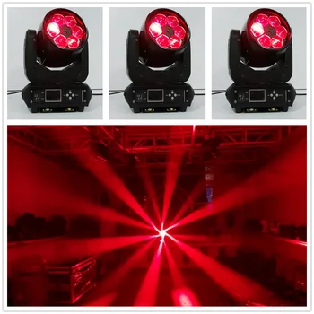 2pcs/lot זום קרן 6x40W מלא צבע LED סיבוב מקצועי הבמה די ג ' יי ציוד תאורה dmx לשטוף