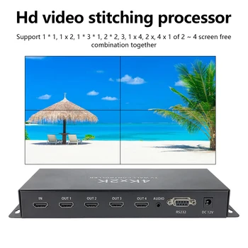 2x2 HDMI קיר וידאו בקר HD מעבד MultiScreen תפרים 1920x1080P60Hz 1 ב 4 הטלויזיה מתחברת תיבת כבלר 180 מעלות הפוך
