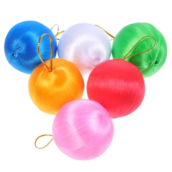 4 חבילות/24PCS משי כדור עיצוב חתונה כדורים צבעוניים חג תלוי צבעוניים לקשט ציוד למסיבות קצף רב תכליתי