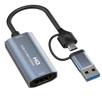 4K -תואם מסוג-C+USB כרטיס לכידת וידאו 1080P USB של משחק מחשב כרטיס לכידת