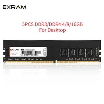 5PCS EXRAM Memoria Ram DDR3 DDR4 שולחן העבודה זיכרון ddr3 4GB 8GB 1333 1600 1866MHz ddr4 2133 2400 2666 3200Mhz על שולחן העבודה הזיכרון
