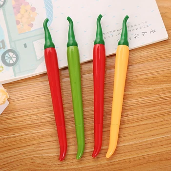 80PCS פירות כתיבה יצירתית עט כדורי המשרד ציוד לבית ספר מתנה ירקות חידוש מצחיק חמוד Kawaii גזר פלפל עט