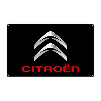90x150cm Citroens דגל פוליאסטר מודפס מכונית מירוץ הדגל עבור עיצוב