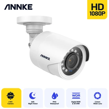 Annke 2MP HD מצלמה אבטחה טלוויזיה במעגל סגור אנלוגי 1080P 4-in-1 יום א/TVI/CVI/CVBS 3.6 MM עדשה למצלמה אנלוגית הביתה מעקב DVR מערכת