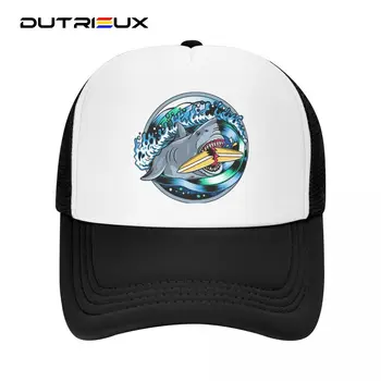 DUTRIEUX פאנק עצבני כריש גלישה כובע בייסבול עבור נשים גברים מתכוונן כובע נהג המשאית חיצונית Snapback כובעי קיץ, כובעי