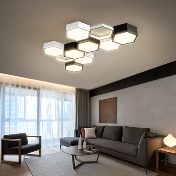 GSPLAN Ultrathin משולש אורות התקרה מנורות סלון, חדר השינה Lustres דה סלה הביתה Dec LED נברשת תקרה