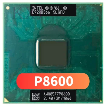 Intel Core 2 Duo Mobile P8600 SLB3S SLGA4 SLGFD 2.4 GHz בשימוש עם ליבה כפולה Dual-חוט CPU מעבד 3M 25W שקע P