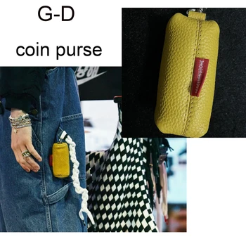 KPOP לשנות את הארנק מחזיק מפתחות G-Dragon Peaceminusone הדפסה עור מטבע התיק רוכסן מתכת עם תליון מפתח טבעת בוא נזוז אביזרים