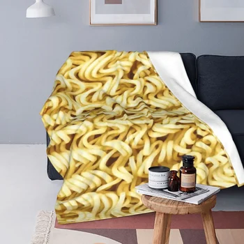 Maruchan מצחיק שמיכה ספה כיסוי צמר הדפסה מעדן מזון Noodl רך לזרוק שמיכות על הספה במשרד מצעים זורק