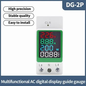 Multi-פונקציה AC דיגיטלי מדריך מד AC80-270V מתח מד הזרם כוח הבוחן אנרגיה המונה שישה תצוגה