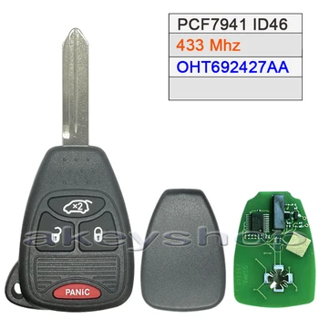 PCF7941 ID46 קרייזלר 3+1 עם כפתור 433 Mhz FCCID:OHT692427AA (2006-2010) המרוחק מפתח