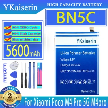 YKaiserin 5600mAh החלפת הסוללה BN5C עבור Xiaomi פוקו M4 Pro M4pro 5G טלפון נייד סוללות