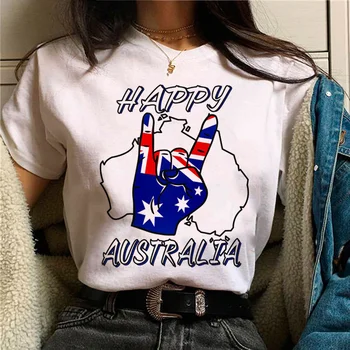אוסטרליה העליון נשים אנימה אופנת רחוב חולצת טי ילדה בגדים מצחיקים