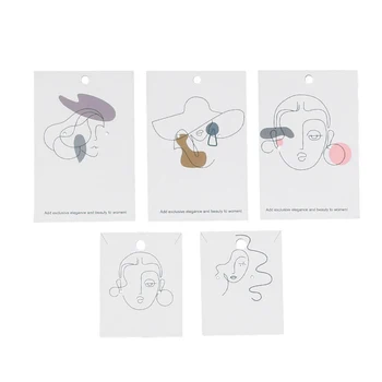 אופנה 100Pcs/Lot אלגנטי נשים דפוס עגיל להציג כרטיס תכשיטי שרשרת אריזת נייר כרטיס תג מחזיקי (מעורב)