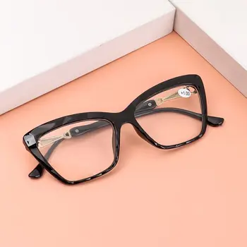 אופנה עין חתול מסגרת מרובעת משקפי קריאה Urltra-אור העין הגנה גברים נשים אלגנטי נוח משקפיים +100~+400