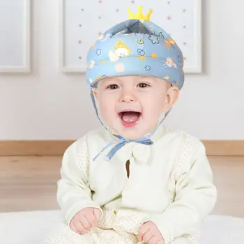 בד כותנה ספוג הליכה כובע מגן ילדים, הגנה על הראש כובע תינוק קסדת בטיחות הפעוט בטיחות הקסדה