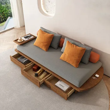 במיטה להירגע עץ ספה Xxl סלון 3 מושבים מודרני עצלן חדש גדול הספה יוקרה טאטאמי מעצב רגיל
