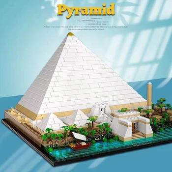 במלאי 1476pcs הפירמידה הגדולה של גיזה 21058 אבני הבניין המפורסם מודל העיר אדריכלות נוף לרחוב לבנים סט צעצועים מתנה