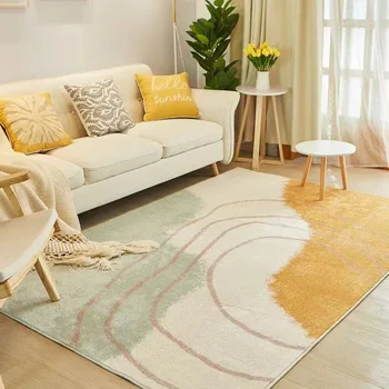 בסגנון נורדי קטיפה שטיחים עבור הסלון קישוט הבית מעובה רך שטיח הרצפה טרקלין השטיח עיצוב חדר השינה ליד המיטה שטיח