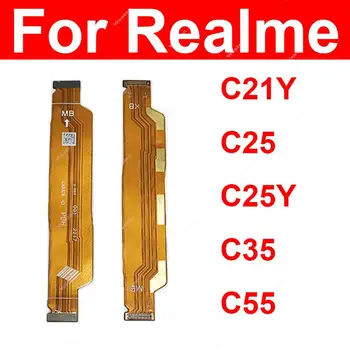 האם להגמיש כבלים עבור Realme C21Y C25 C25Y C35 C55 מסך LCD Mainboard מחבר להגמיש החלפת כבל