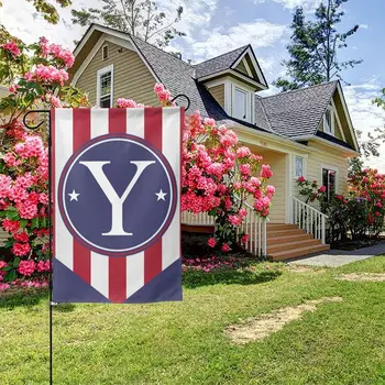 האמריקנית-4 ביולי מונוגרמה גן הדגל מכתב Y כוכבים ופסים פטריוטי יום העצמאות בחצר דקורטיביים 
ארה 