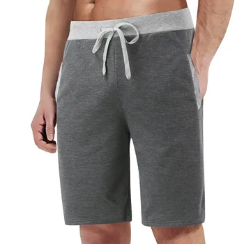 הזכר בקיץ מכנסיים מטענים כפתור מוצק צבע בכיס רצועת אמצע לשטוף קצרים 7inch מכנסי גברים